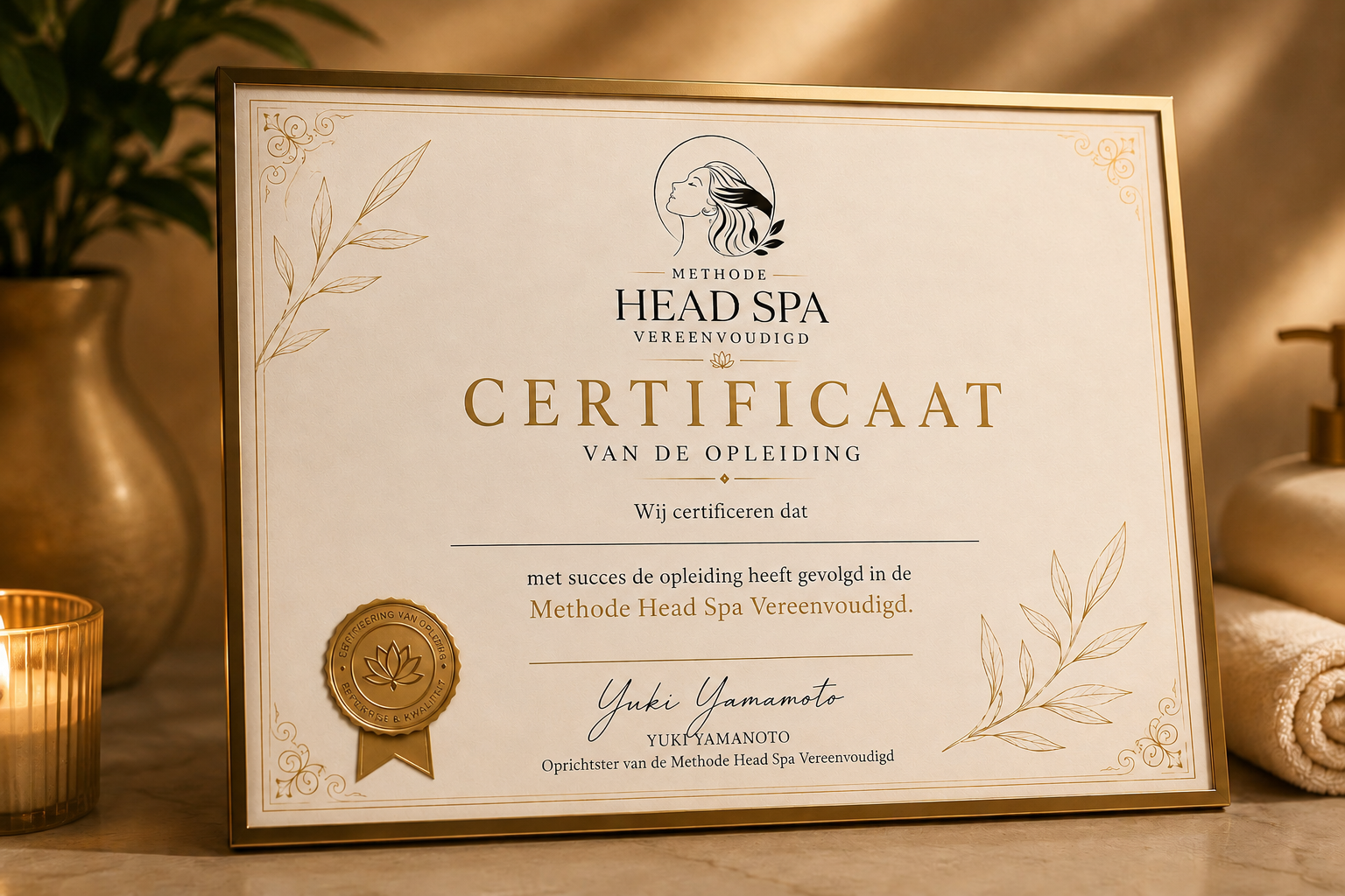 Certificaat Head Spa Simplified