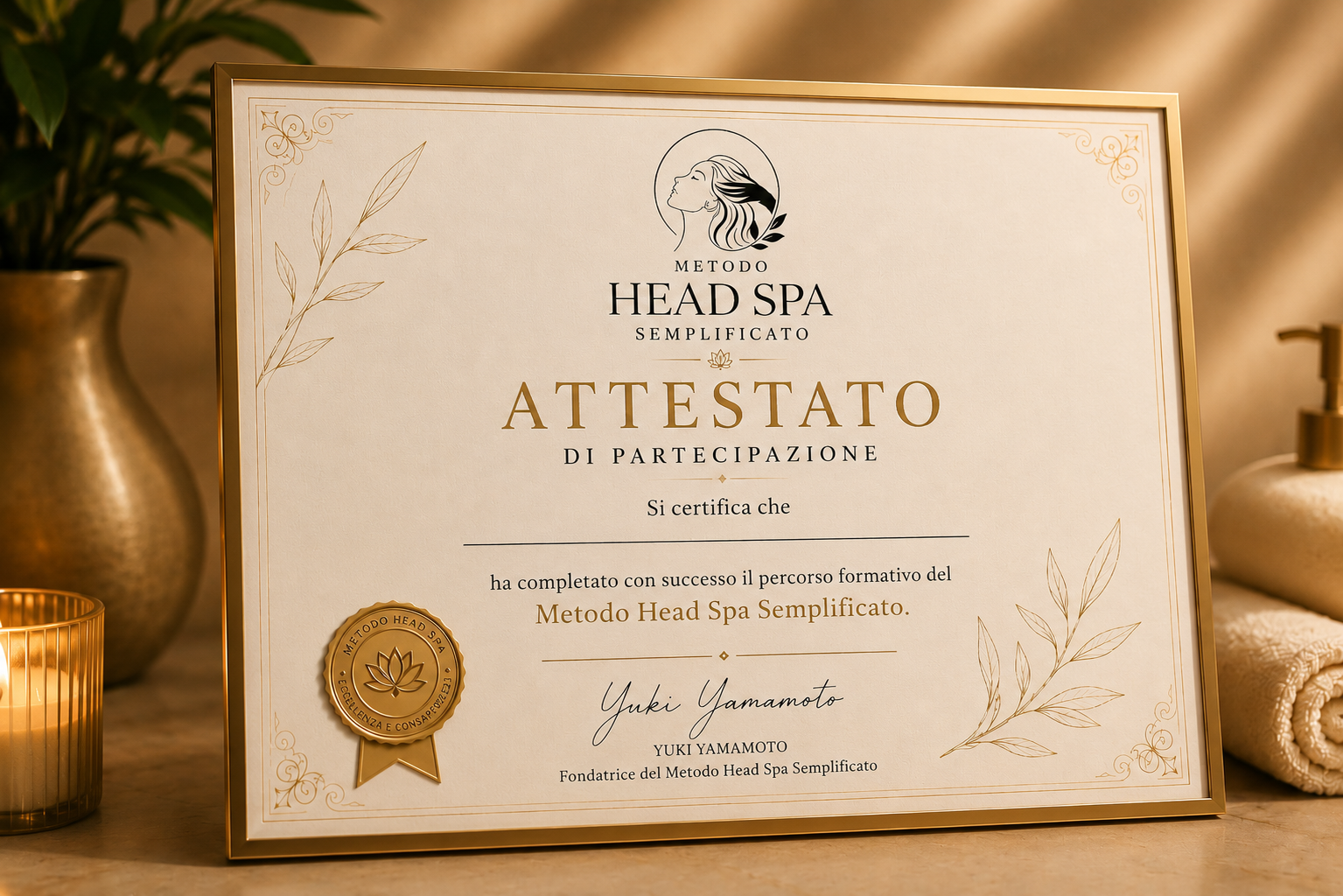 Certificato Head Spa Semplificato